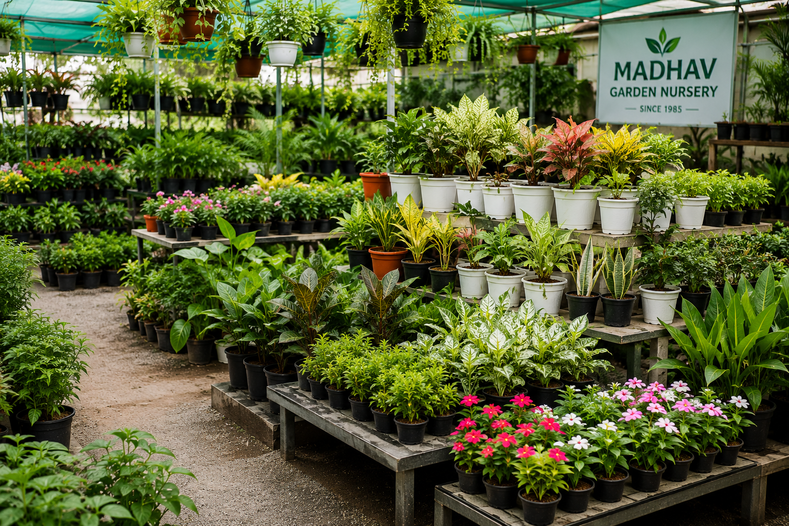 Customer visiting Madhav Garden Nursery